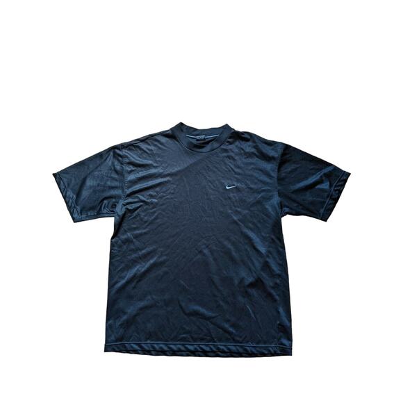 Nike Men's Athletic T Shirt Size XL Black Embroidered Swoosh Short Sleeve - Picture 1 of 8